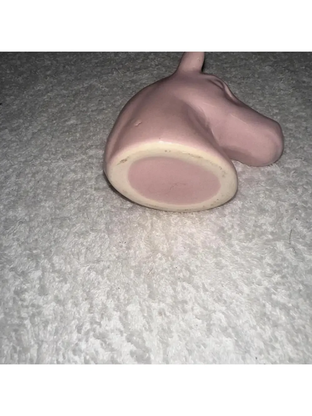 Pink Ceramic Horse Head Tooth Pick Air Plant Succulent Holder.